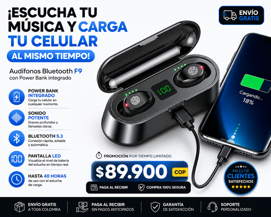 Disfruta tu música todo el día… y carga tu celular cuando más lo necesites.